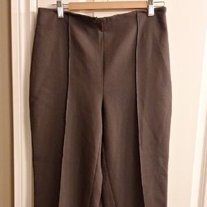 Zara , large brown olive side , zip ankle , pant , women's